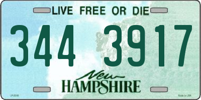 NH license plate 3443917