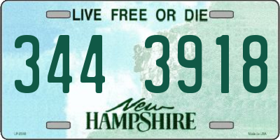 NH license plate 3443918