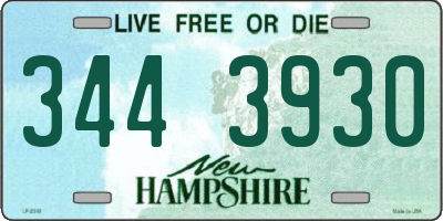 NH license plate 3443930