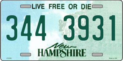 NH license plate 3443931