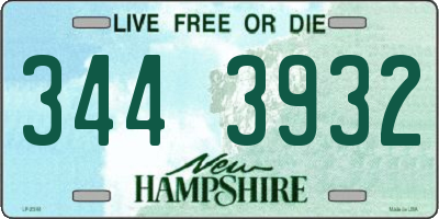 NH license plate 3443932