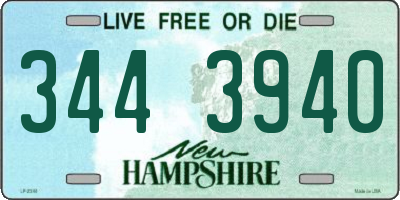 NH license plate 3443940