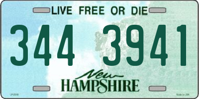 NH license plate 3443941