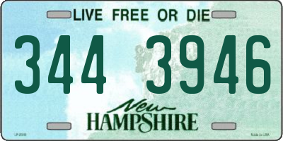 NH license plate 3443946