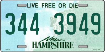 NH license plate 3443949