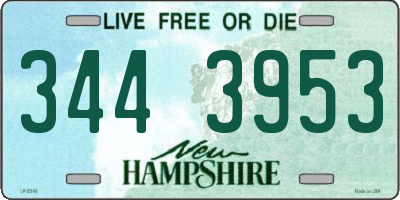 NH license plate 3443953