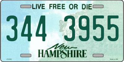 NH license plate 3443955