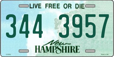 NH license plate 3443957
