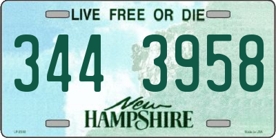 NH license plate 3443958