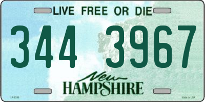 NH license plate 3443967