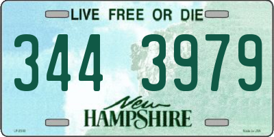 NH license plate 3443979