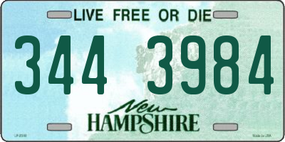 NH license plate 3443984