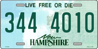 NH license plate 3444010