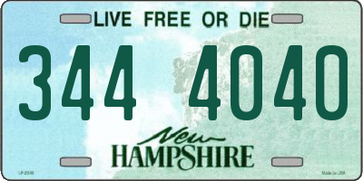 NH license plate 3444040