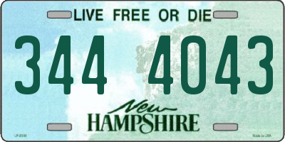 NH license plate 3444043