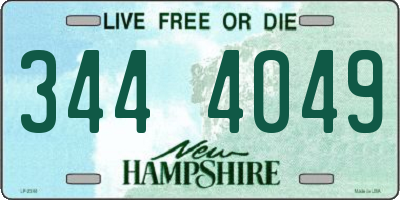 NH license plate 3444049
