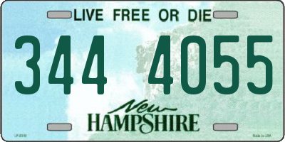 NH license plate 3444055