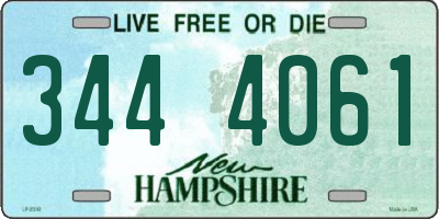 NH license plate 3444061