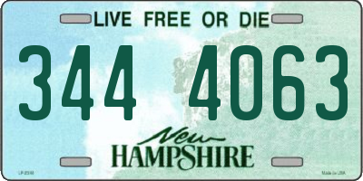 NH license plate 3444063