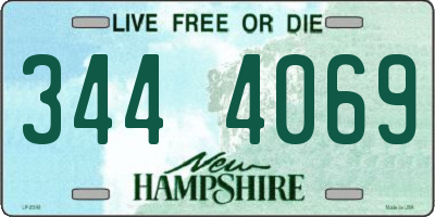 NH license plate 3444069