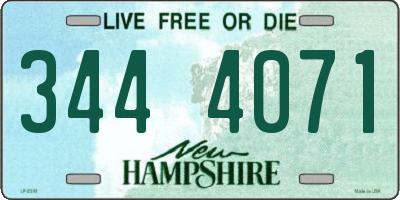 NH license plate 3444071