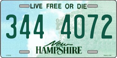 NH license plate 3444072