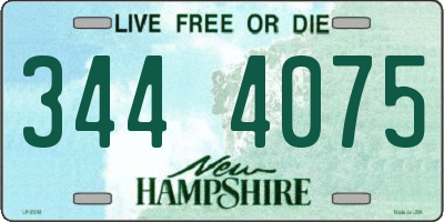 NH license plate 3444075