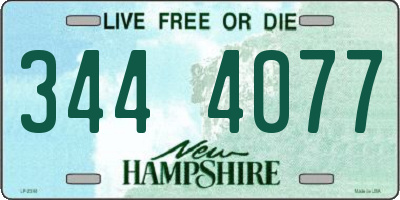 NH license plate 3444077