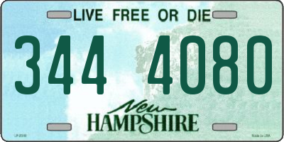 NH license plate 3444080