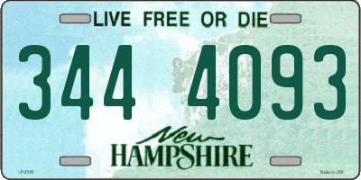 NH license plate 3444093