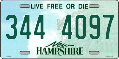 NH license plate 3444097