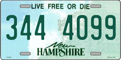 NH license plate 3444099