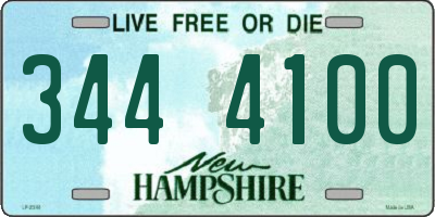 NH license plate 3444100