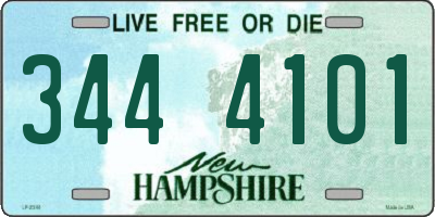 NH license plate 3444101