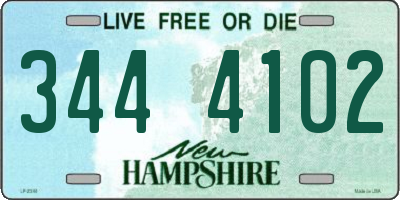 NH license plate 3444102