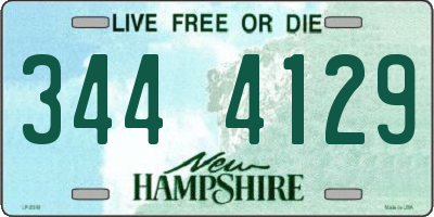NH license plate 3444129