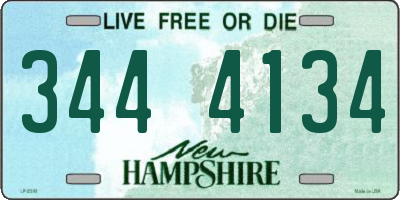NH license plate 3444134