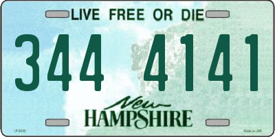 NH license plate 3444141