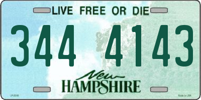 NH license plate 3444143