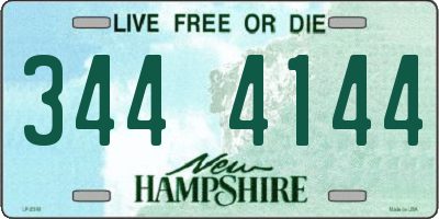 NH license plate 3444144