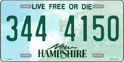 NH license plate 3444150