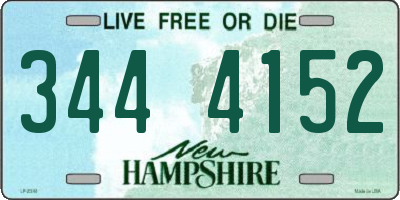 NH license plate 3444152
