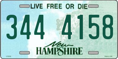 NH license plate 3444158