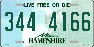 NH license plate 3444166