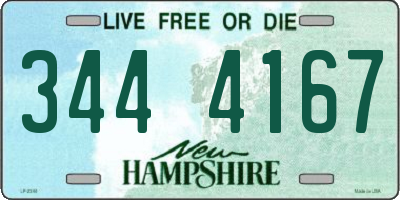 NH license plate 3444167