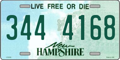 NH license plate 3444168