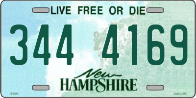 NH license plate 3444169
