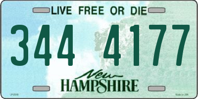 NH license plate 3444177
