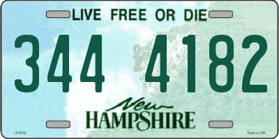 NH license plate 3444182