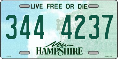 NH license plate 3444237